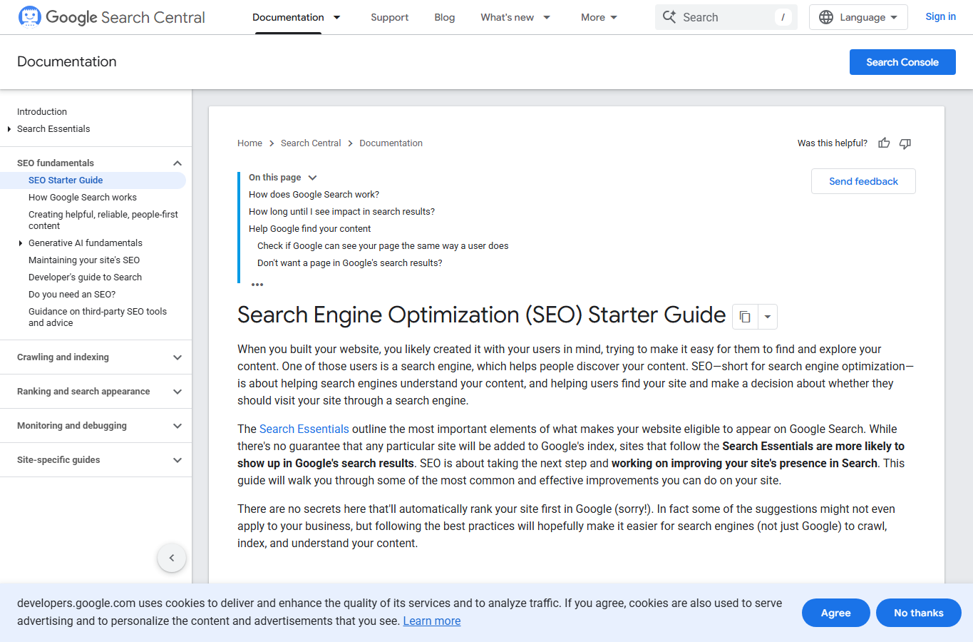 Google SEO Starter Guide 截图